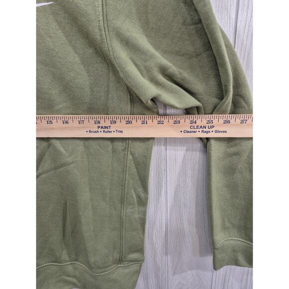 Women Nike Sweatshirt Pullover Size M Green Athletic Autumn Fall Festival Winter - Picture 7 of 7
